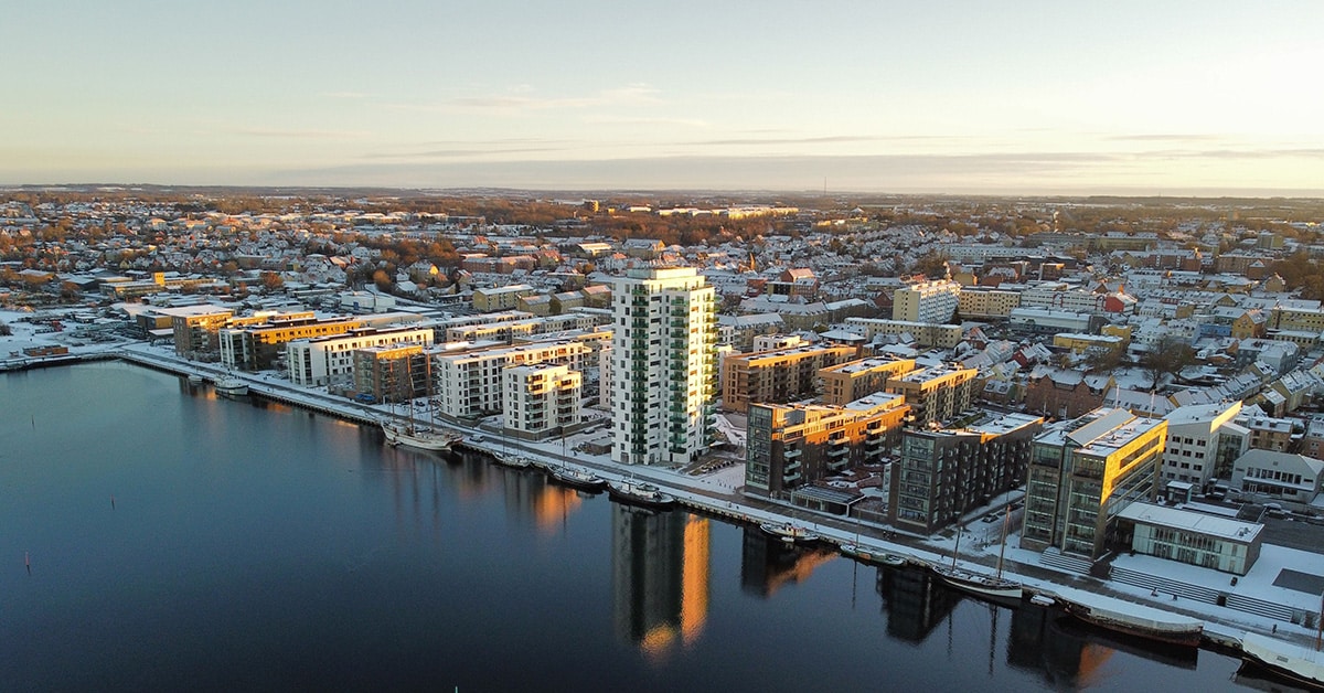 Bild på Karlstad från Luften där vi gör utredning av ADHD.