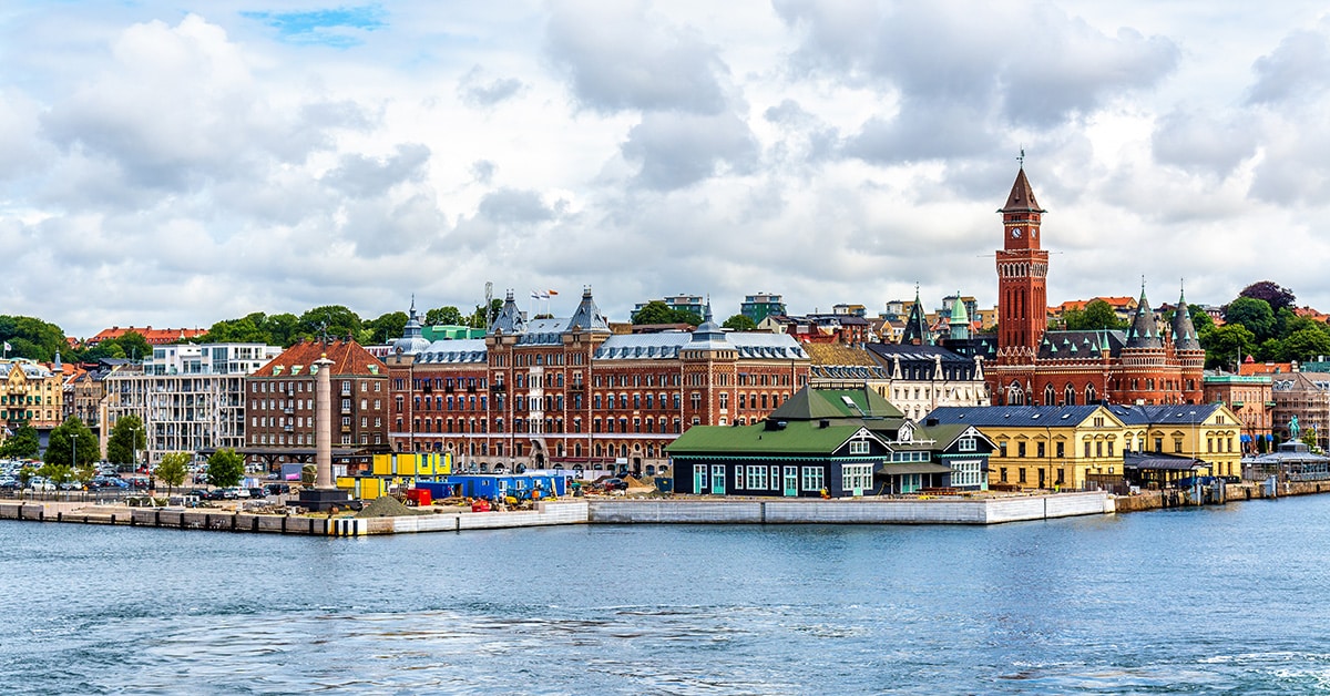 Helsinborg från vattnet där du kan få en ADHD-utredning.