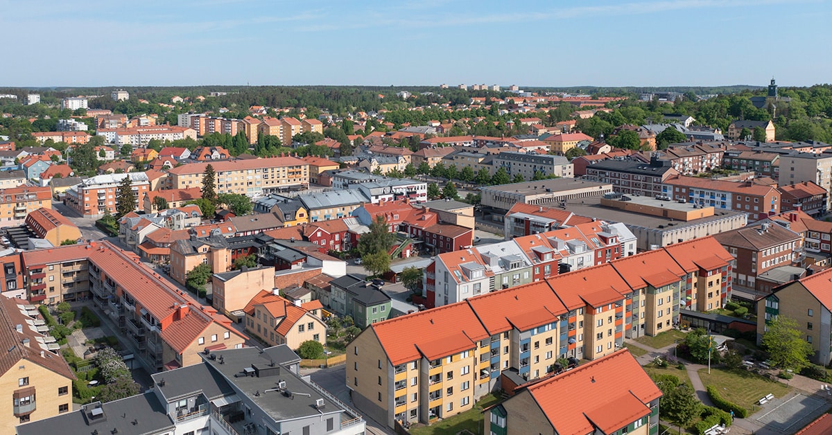 ADHD-utredning Enköping – flygvy över Enköping